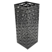Umbrella Stand for Entryway, Freestanding Metal Square Holder with Drip Tray, Black Organizer
