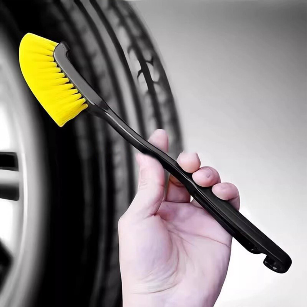 Car Wheel Rim Cleaning Brush With Long Handle For Tire And Carpet Detailing, Fits Suv Sedan Truck 9164114986924