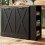 Black 360° Rotating Kitchen Island, Folding Doors 3
