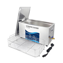 Ultrasonic Cleaning Machine with Heater 2080C Timer 30min Stainless Steel for Jewelry Eyeglasses Office Supplies 22L
