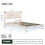4ft6 Double LED Hydraulic Bed with Charging Station 4
