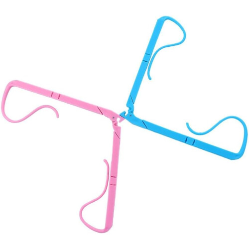 Book Holder Stand with Adjustable Page Clips, Foldable Portable Reading Support for Desk or Bed (Blue) 2