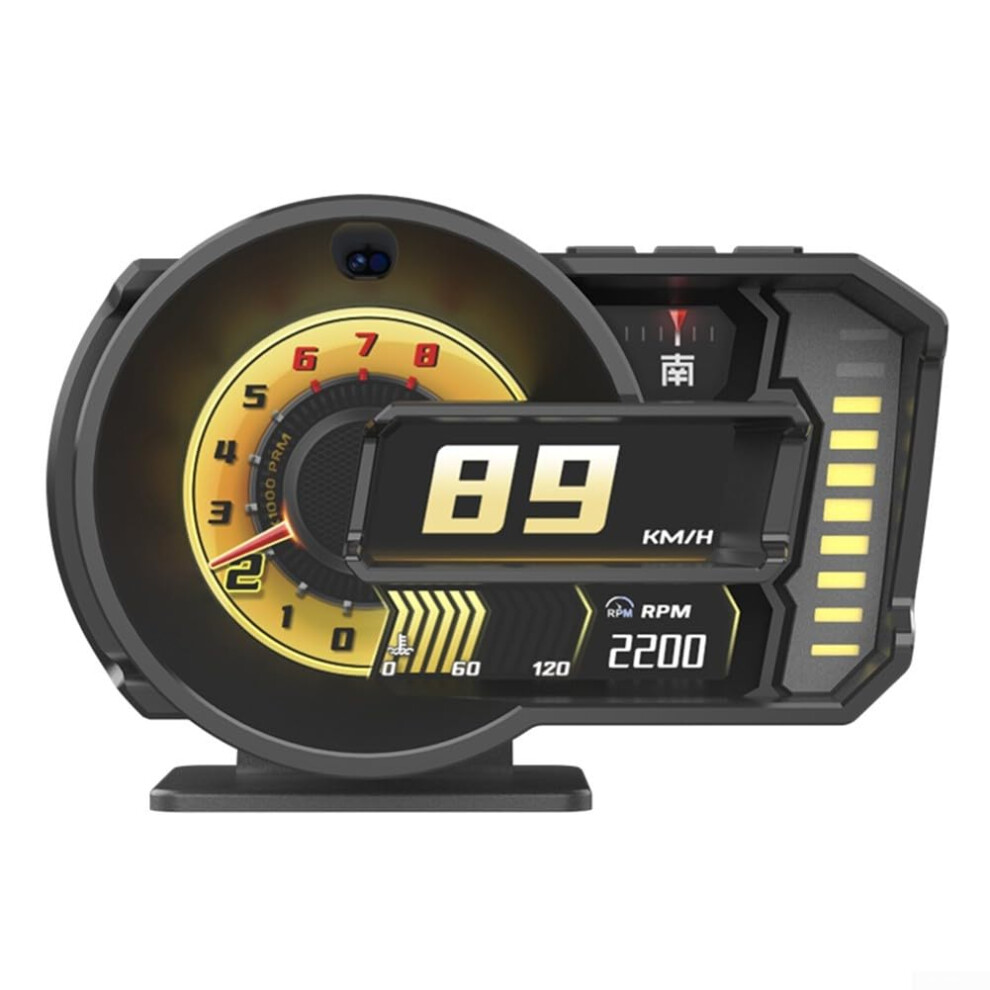 Hud Display For Cars With Obd2 And Gps, Realtime Speedometer, Gesture Control, Safe Driving Alerts 9365369415997