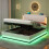 4ft6 Double LED Hydraulic Bed with Charging Station 17