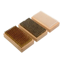 3pcs Reusable Ski Wax Brushes for Grinding and Polishing Ski Wax, Ski Base Cleaning Brushes, Snowboard Waxing Brush Kits
