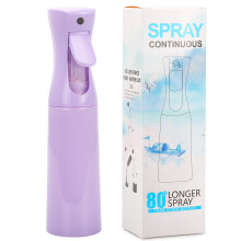 10oz Continuous Mist Spray Bottle for Hair and Plants, Ultra Fine Refillable Sprayer Violet