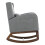 Living And Home Linen Grey Rocking chair with Footrest 3