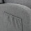 Living And Home Linen Grey Rocking chair with Footrest 5