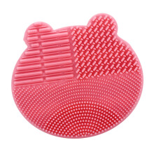Silicone Makeup Brush Cleaner Mat with 2 in 1 Storage Rack for Easy Brush Maintenance