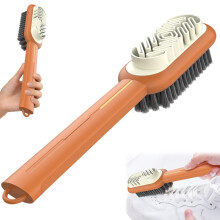 Suede Shoe Brush and Eraser Set, 2 in 1 Soft Bristle Cleaner for Nubuck Shoes, Bags, Jackets (Orange)