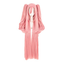 Krul Tepes Cosplay Wig 100cm Long Straight Heat Resistant Synthetic Hair with Ponytail for Owari no Seraph
