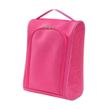 Golf Shoe Bag Lightweight Zippered Travel Organizer for Sports Camping Gym Football Rose Red