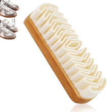 Rubber Suede Shoe Brush Cleaner with Wooden Handle for Shoes, Bags, Jackets, Sofas (1pcs)