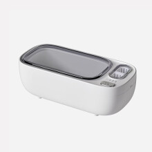 Ultrasonic Jewelry and Denture Cleaner 50kHz DualCompartment Large Capacity for Glasses Rings Earrings