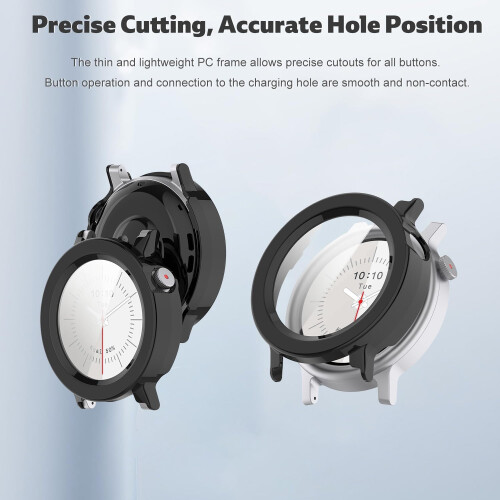 CMF Watch 3 Pro Screen Protector with 9H Tempered Glass Case, UltraClear AntiScratch Black 2