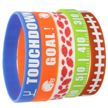 30Pcs Silicone Sports Wristbands Wear Resistant Comfortable for Rugby Team Events Daily Use
