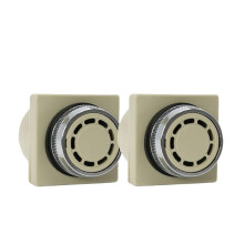 30mm Industrial Warning Buzzer Decibel Dual Tone Safety Alarm Durable Panel Mount White