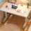 Living And Home 100x60cm Manual Standing Height-Adjustable Desk Computer Desk with Wheels 2