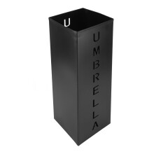 Umbrella Stand Rack Freestanding Metal Holder for Entryway Storage Black Bucket Design