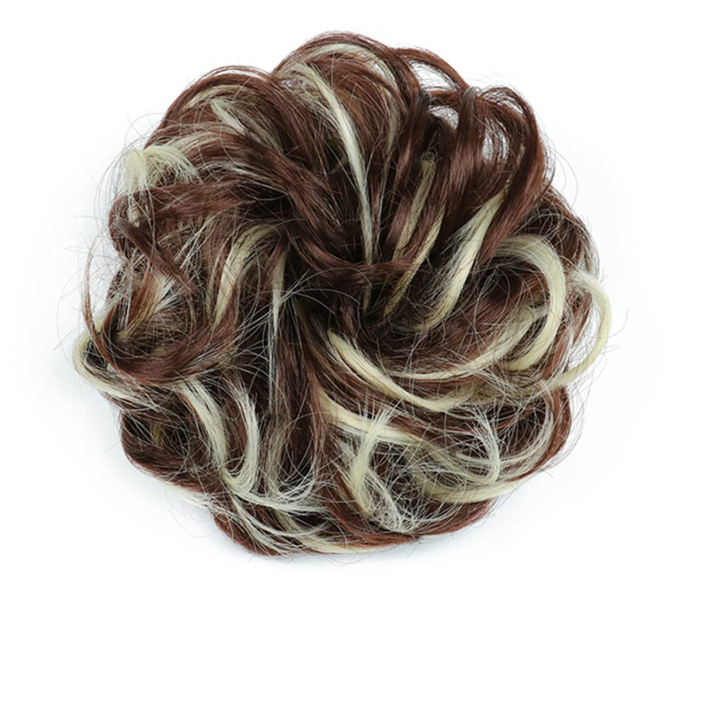 Hair Bun Extension with Natural Curly Texture, Synthetic Chignon Hairpiece for Instant Volume Boost