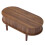 Living And Home Wooden Oval Lift-Top Coffee Table with Hidden Compartment 1