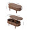Living And Home Wooden Oval Lift-Top Coffee Table with Hidden Compartment 5