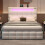 4ft6 Double Upholstered Bed Frame with Hydraulic Storage 4