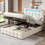 4ft6 Double Upholstered Bed Frame with Hydraulic Storage 8