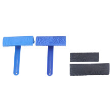 Wood grain tool, 4 pieces, wood grain roller, soft rubber, wood grain painting tool, texture pattern roller with handle, DIY rubber graining tool.