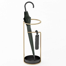 Metal Umbrella Stand with Removable Drip Tray, Round Standing Holder for Home and Office Entryway Storage