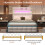 4ft6 Double Upholstered Bed Frame with Hydraulic Storage 11