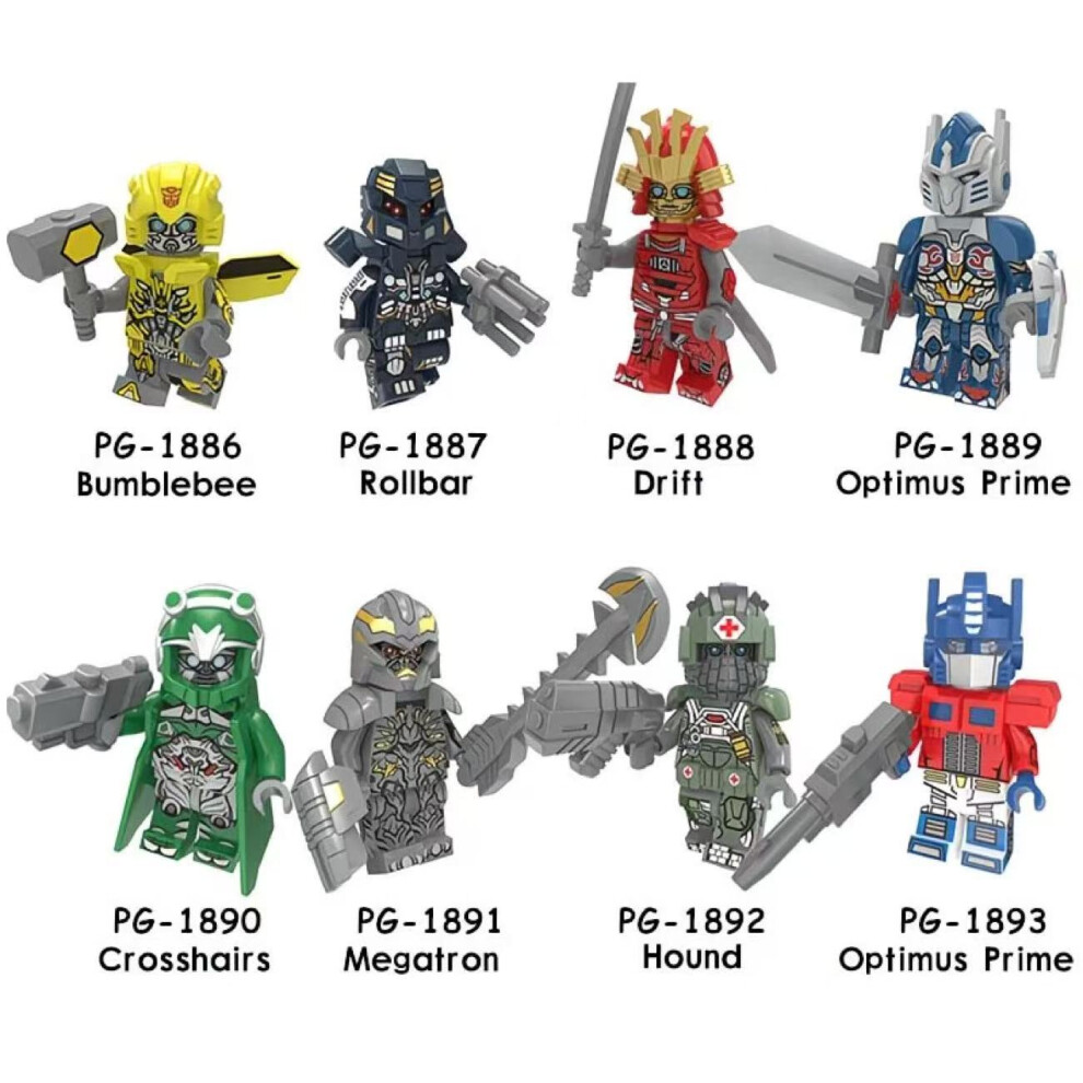 Photos - Construction Toy 8pcs Transformers Building Blocks Anime Minifigures Toy