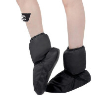 (34-35,BLACK)Warm Ballet Dance Shoes Women's Thick Padded Boots Exercise Shoes Soft Taffeta Cotton Winter Flats