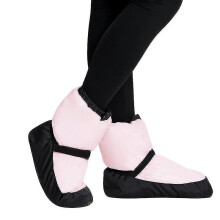 (36-37,PINK)Warm Ballet Dance Shoes Women's Thick Padded Boots Exercise Shoes Soft Taffeta Cotton Winter Flats