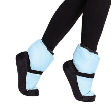 (34-35,BLUE-1)Warm Ballet Dance Shoes Women's Thick Padded Boots Exercise Shoes Soft Taffeta Cotton Winter Flats