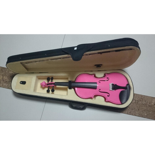 (1/4) (1/4) Student acoustic violin pink 1