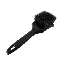 Car Wheel Cleaning Brush with Stiff Black Bristles for Tire, Rim and Floor Mat Care