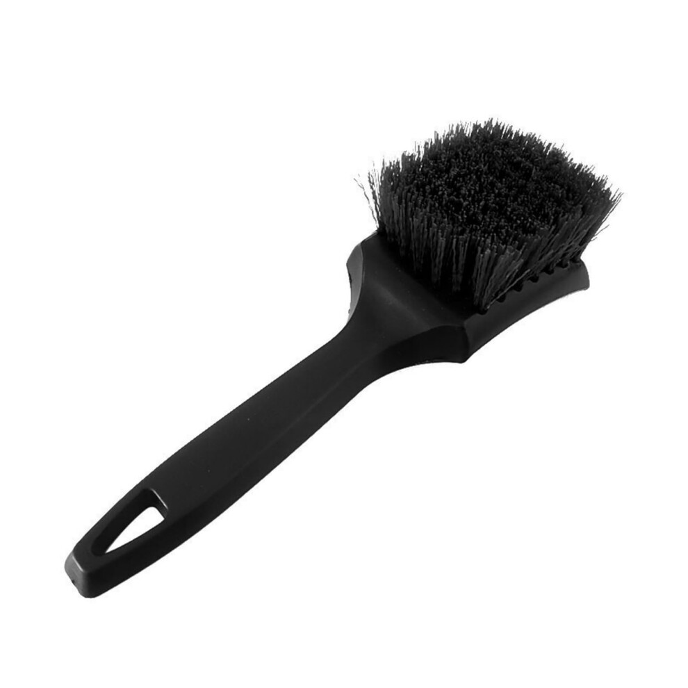 Car Wheel Cleaning Brush With Stiff Bristles For Tire, Rim And Floor Mat Care Black 9365369309708