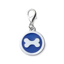 Pet Name Tag Cat Dog Engraved ID Collar Pendant Blue