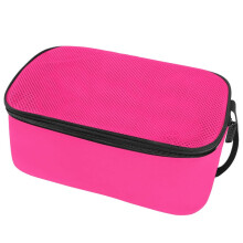 Golf Shoe Bag with Ventilation, Portable Sports Shoes Carrier for Travel Football Boots Women Men Rose Red
