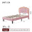 3ft Single Upholstered Bed with LED Adjustable Shell Shape Headboard 4