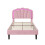3ft Single Upholstered Bed with LED Adjustable Shell Shape Headboard 6