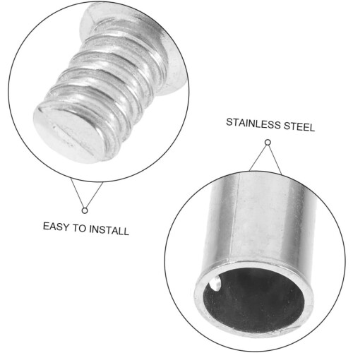 Metal Threaded Broom Handle Extension Pole Adapter for Mop Replacement and Cleaning Tools 1