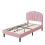 3ft Single Upholstered Bed with LED Adjustable Shell Shape Headboard 8