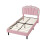3ft Single Upholstered Bed with LED Adjustable Shell Shape Headboard 12