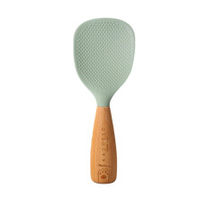 (Green) Creativity Silicone Rice Spoon Washable Lightweight Rice Spoon for Daily Use