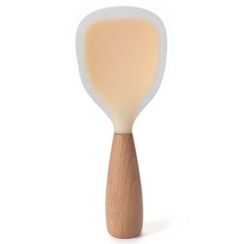 (Yellow 1)Creativity Silicone Rice Spoon Washable Lightweight Rice Spoon for Daily Use