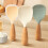 (Yellow 1)Creativity Silicone Rice Spoon Washable Lightweight Rice Spoon for Daily Use 3