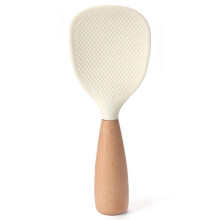 (Rice White) Creativity Silicone Rice Spoon Washable Lightweight Rice Spoon for Daily Use