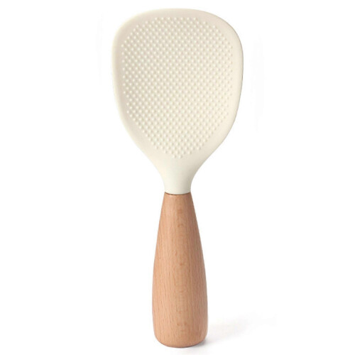 (Rice White) Creativity Silicone Rice Spoon Washable Lightweight Rice Spoon for Daily Use